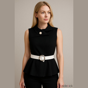 Sale. John Meyer Collection Sleeveless Lined Jacket with Belt